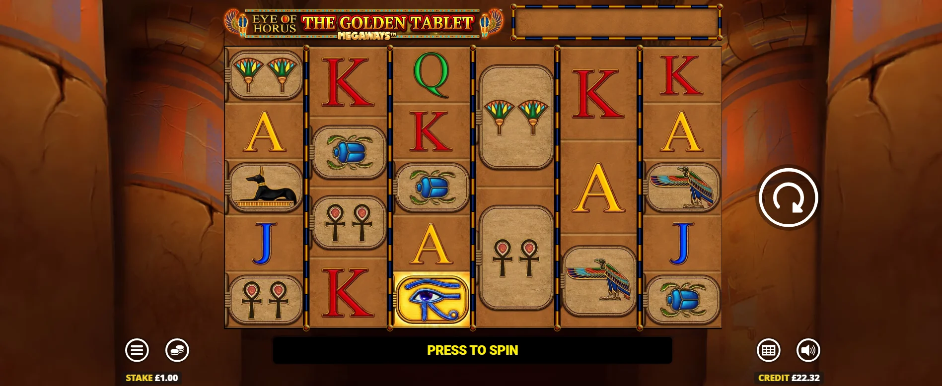 Eye of Horus - The Golden Tablet Megaways Preview